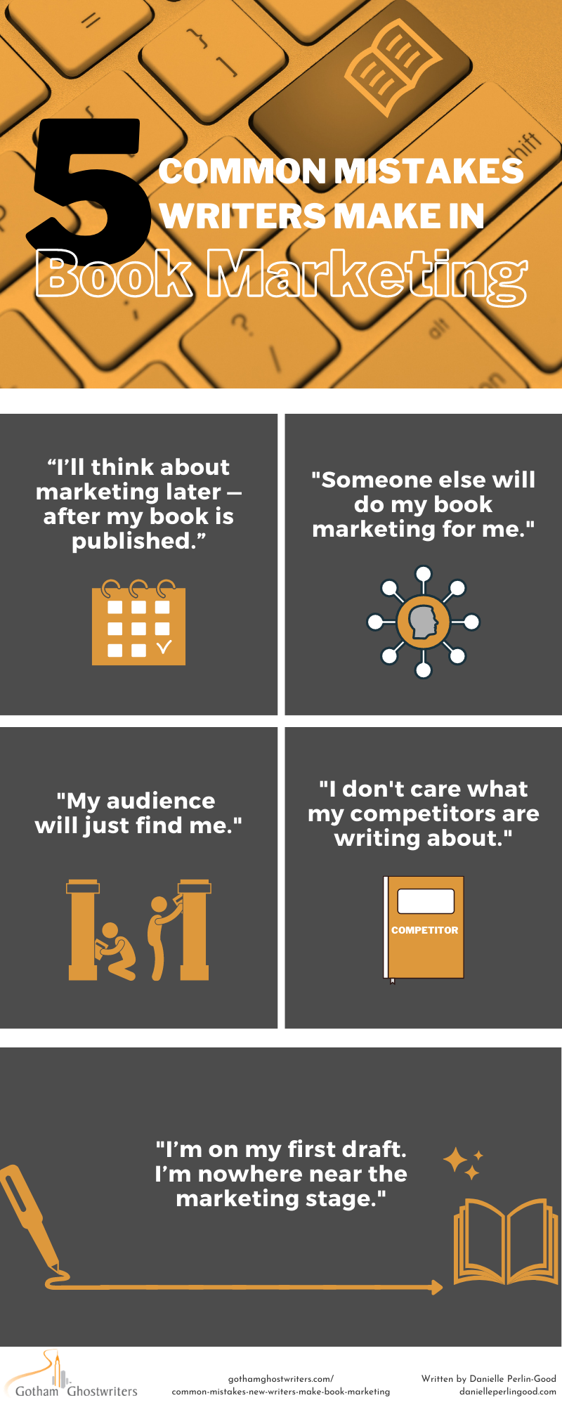 Common Mistakes New Writers Make in Book Marketing Infographic