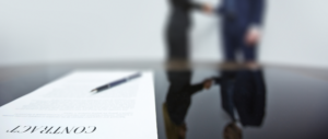 signing a contract